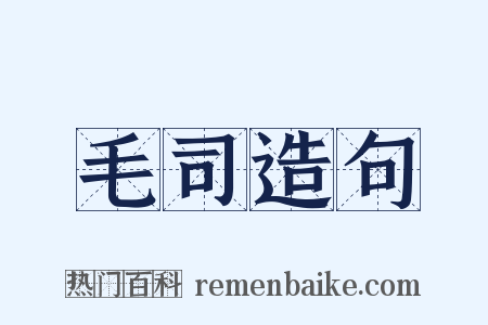 毛司造句是什么意思的图片